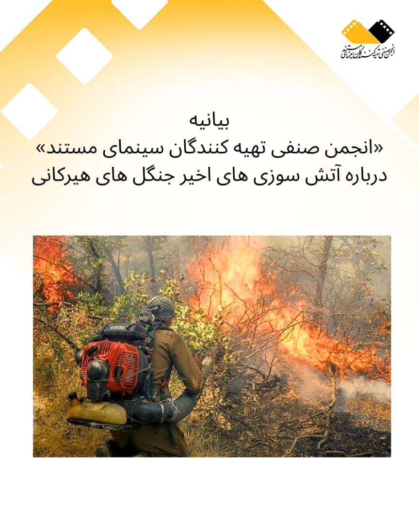 «بیانیه انجمن صنفی تهیه کنندگان سینمای مستند ایران درباره آتش سوزی های اخیر جنگل های هیرکانی»